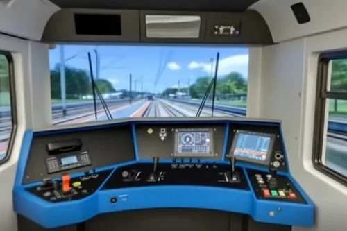 Projekt miniaturowego kokpitu pociągu wykonanego w technologii druku 3d